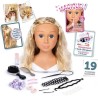 Smoby - Tete a coiffer blonde - Facile a coiffer - 19 accessoires réalistes -...