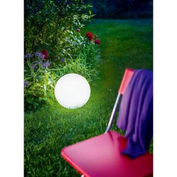 Boule lumineuse solaire LED en polyéthylene 30cm - LUMISKY - Multicolore - Ex...