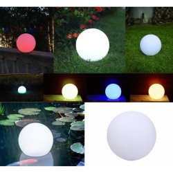 Boule lumineuse solaire LED en polyéthylene 30cm - LUMISKY - Multicolore - Ex...