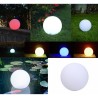 Boule lumineuse solaire LED en polyéthylene 30cm - LUMISKY - Multicolore - Ex...