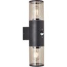 Applique extérieure SERGIORO - BRILLIANT - 2L avec détecteur - noir depoli - ...