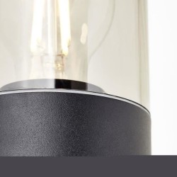 Applique extérieure SERGIORO - BRILLIANT - 2L avec détecteur - noir depoli - ...