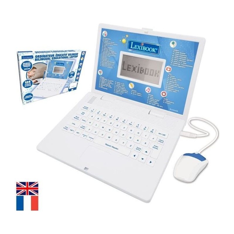 Ordinateur Educatif Bilingue (FR/EN) Enfant - LEXIBOOK - 124 activités