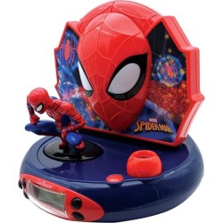LEXIBOOK - Spiderman - Réveil projecteur avec effets sonores et veilleuse int...