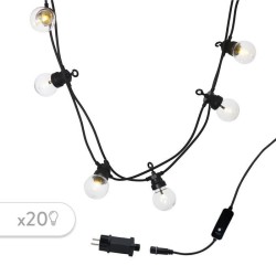 Guirlande lumineuse extérieure connectable Party Clear - LUMI JARDIN - 20 glo...
