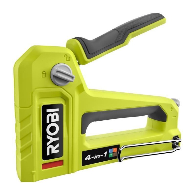 Agrafeuse cloueuse 4 en 1 - RYOBI - Agrafe T50 et T25 jusqu'a 14 mm, agrafe J...
