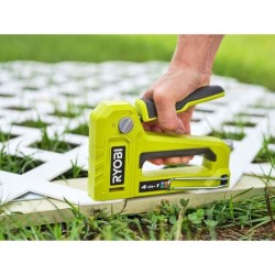 Agrafeuse cloueuse 4 en 1 - RYOBI - Agrafe T50 et T25 jusqu'a 14 mm, agrafe J...