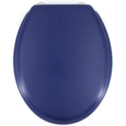 GELCO DESIGN Abattant WC Dolce - Charnieres inox - Bois moulé - Bleu marine