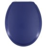 GELCO DESIGN Abattant WC Dolce - Charnieres inox - Bois moulé - Bleu marine