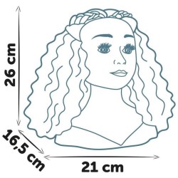 Smoby - Tete a coiffer cheveux afro - Facile a coiffer - 23 accessoires réali...