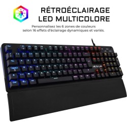 Clavier Gamer - The G-Lab - KEYZ CARBON E - Mécanique (Switch Bleu) - Rainbow...