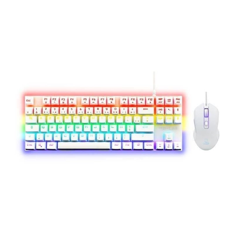 Pack Gamer 2 en 1 - The G-Lab - COMBO MERCURY - Souris Filaire - Clavier TKL ...