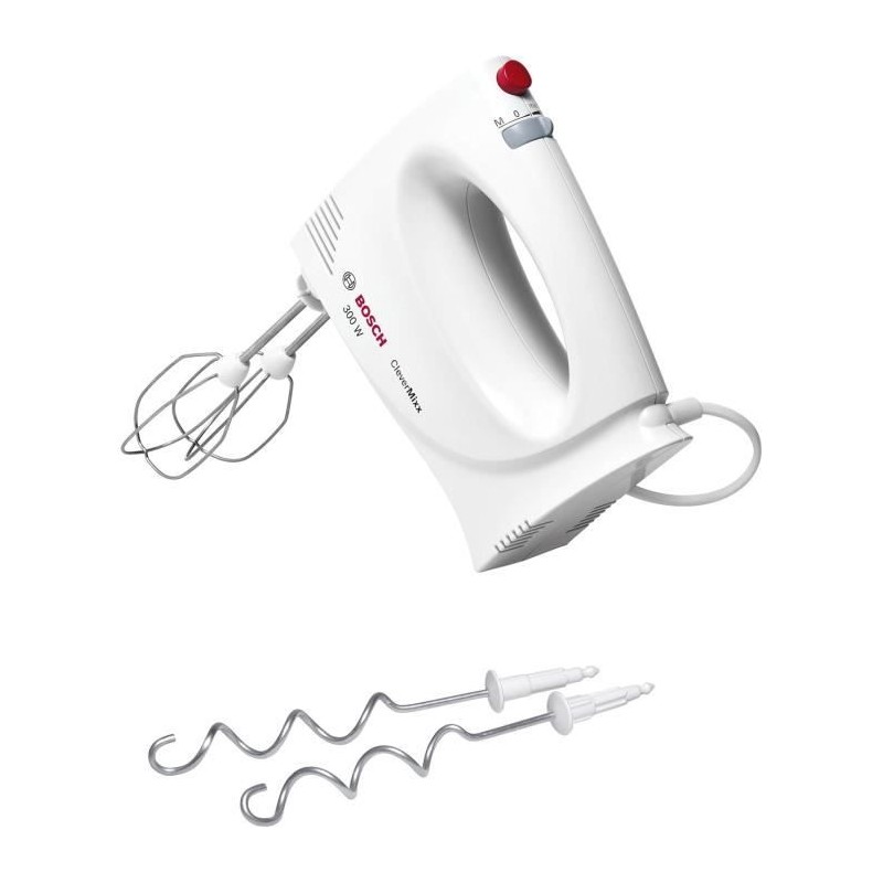 Batteur électrique BOSCH CleverMixx MFQ3010 - 300W 2 vitesses - Blanc