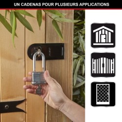 Cadenas Haute Sécurité - MASTER LOCK - M115EURTRILF - A Clé - Acier Laminé Re...