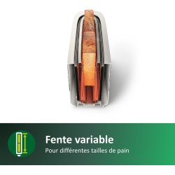 Grille-pain - PHILIPS - HD2692/90 - Collection Métal - 1 fente longue