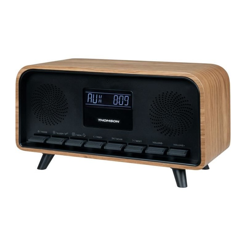 Radio-réveil Bluetooth - THOMSON - Vintage Cosy - 30W, Radio FM, Double alarm...