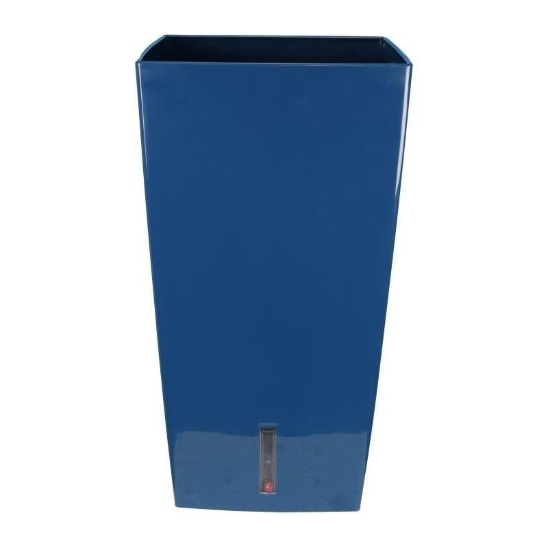 Bac a fleurs carré RIVIERA EVA NEW HAUT - Plastique - H52x 28x28 cm - Bleu