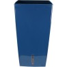 Bac a fleurs carré RIVIERA EVA NEW HAUT - Plastique - H52x 28x28 cm - Bleu