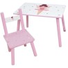FUN HOUSE Danseuse Ballerine Table H 41,5 cm x l 61 cm x P 42 cm avec une cha...