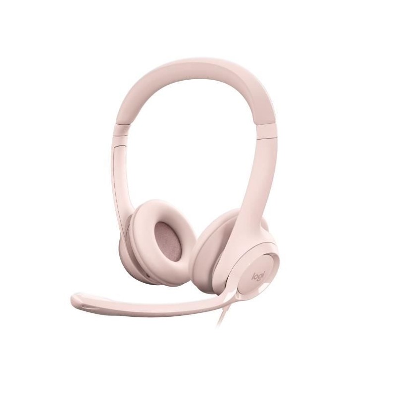 Casque - Filaire - Logitech - H390 - USB - Anti-parasite - Rose