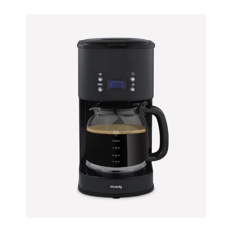 Cafetiere programmable - HKoeNIG - MG32 - 1,5 L (12 tasses) - 1000 W - Ecran ...