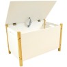 Coffre a jouets en bois SCANDIWOOD - FUN HOUSE - Blanc et beige - Pour enfant...