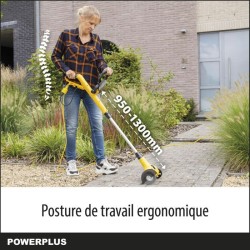 Powerplus Désherbeur Téléscopique Électrique POWXG6650 - Extracteur de Mauvai...