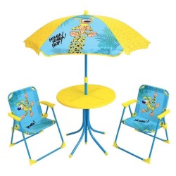 Salon de jardin pour enfants - FUN HOUSE - MARSUPILAMI - Jaune - 2 chaises pl...