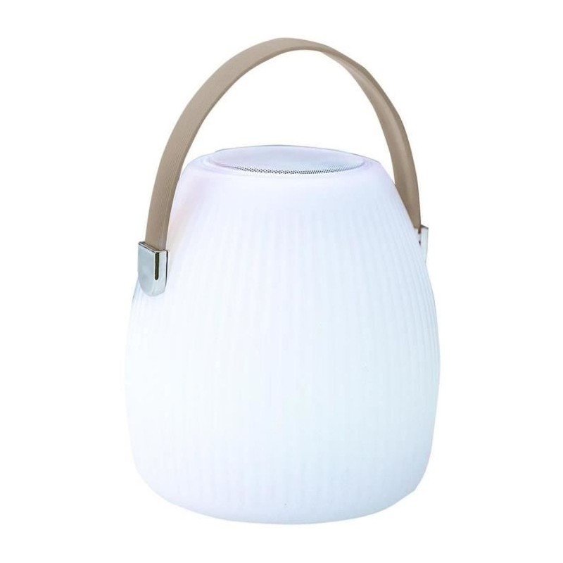 Lampe enceinte bluetooth sans fil - LUMISKY - MINI MAY PLAY - H23 cm - LED bl...
