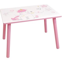 FUN HOUSE - Table licorne h 41,5 cm x l 61 cm x p 42 cm avec une chaise h 49,...