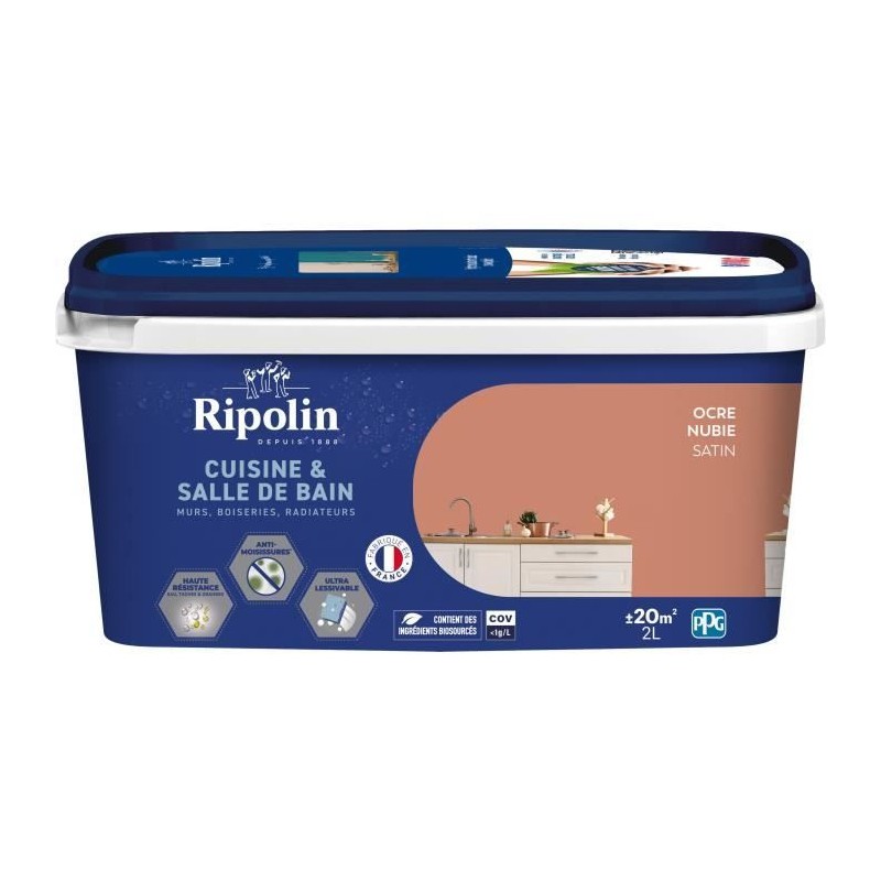 Peinture murs, boiseries, plafonds, radiateurs - RIPOLIN - Cuisine et bain - ...