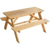 Mobilier de jardin - FUN HOUSE - Table pique-nique en bois H.53 x L.95 x P.10...