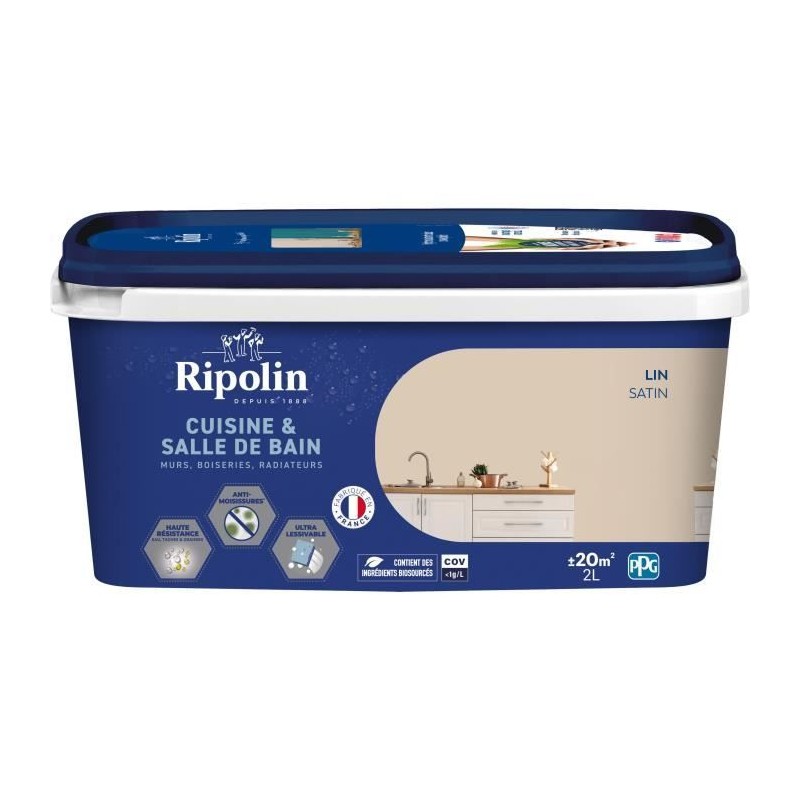 Peinture murs, boiseries, plafonds, radiateurs - RIPOLIN - Cuisine et bain - ...