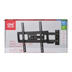 ONE FOR ALL WM2453 Support mural inclinable et orientable a 180° pour TV de 3...