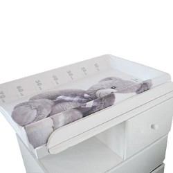 Plan a langer DOMIVA Little Bear - PVC - Matelas intégré - Blanc/Gris - 50 x ...