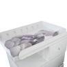 Plan a langer DOMIVA Little Bear - PVC - Matelas intégré - Blanc/Gris - 50 x ...