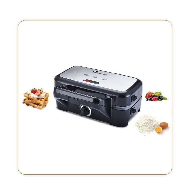 Gaufrier LITTLE BALANCE - Speed'n Mixt - 2 Plaques Interchangeables - Ouvertu...