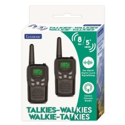 Talkie-Walkies LEXIBOOK noirs - Portée 8 km - Fonction Moniteur - Lampe de po...