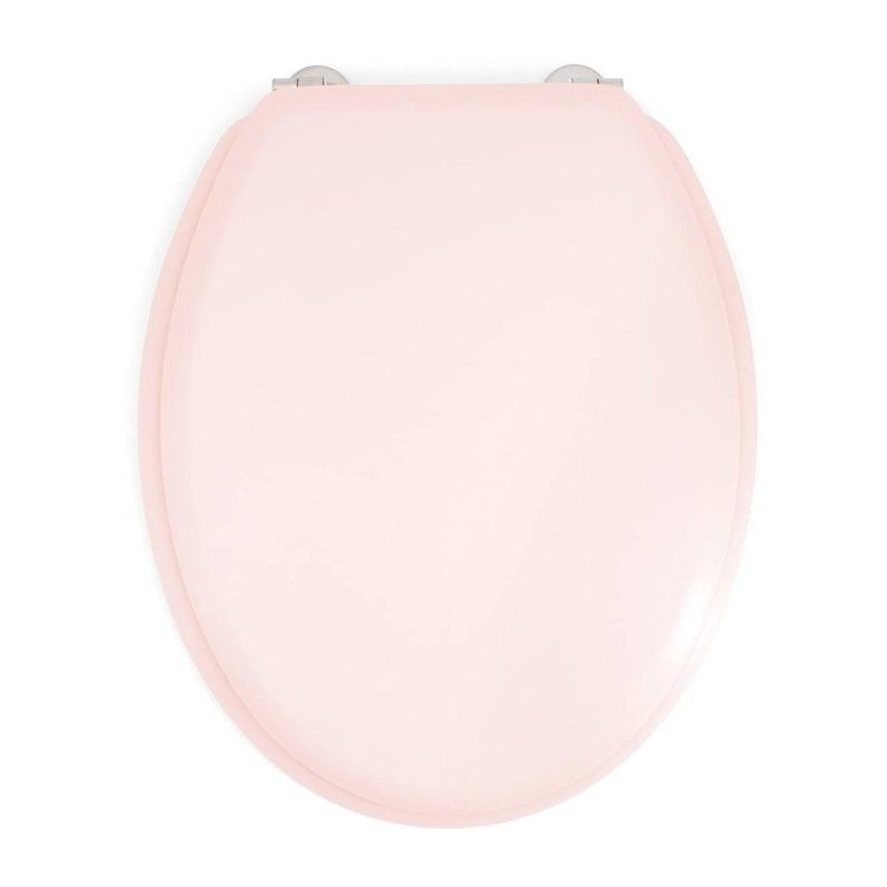 GELCO DESIGN Abattant WC Dolce - Charnieres inox - Bois moulé - Rose crystal