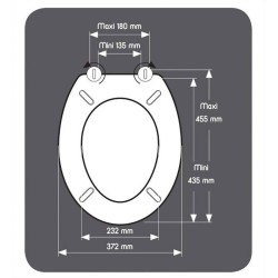 GELCO DESIGN Abattant WC Dolce - Charnieres inox - Bois moulé - Rose crystal