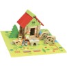 Jeu de construction en bois - JEUJURA - La Maison du Comte - 50 pieces - Roug...