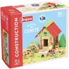 Jeu de construction en bois - JEUJURA - La Maison du Comte - 50 pieces - Roug...