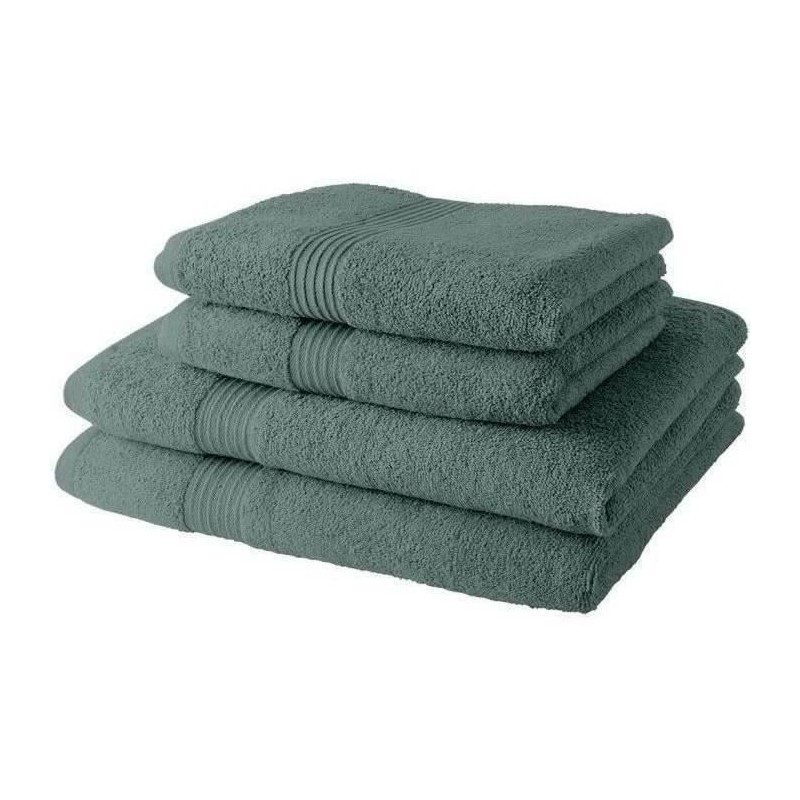 2 Serviettes de bain TODAY 50x90 + 2 Draps de bain 70x130 cm 100% Coton - Cel...