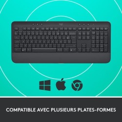Clavier - Sans fil - Logitech - Signature K650 - AZERTY - Ergonomique avec re...