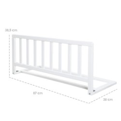 ROBA Barriere de Lit en Bois 90 cm - Protection Anti-Chute Sûre pour Bébés et...