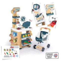 SMOBY - Jouet d'imitation Marchande - Caisse enregistreuse avec différentes f...