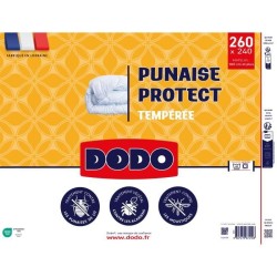 DODO Couette tempérée 300gr/m² 240x260 cm - Protection anti punaise, anti aca...