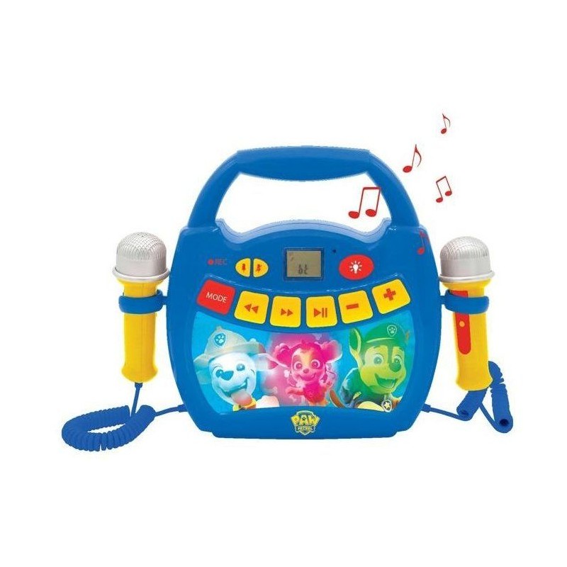 Enceinte Bluetooth La Pat' Patrouille avec Effets Lumineux, Micros et Batteri...