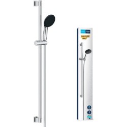 Ensemble de douche avec pommeau 1 jet, barre 90cm et flexible - GROHE Vitalio...