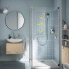 Ensemble de douche avec pommeau 1 jet, barre 90cm et flexible - GROHE Vitalio...